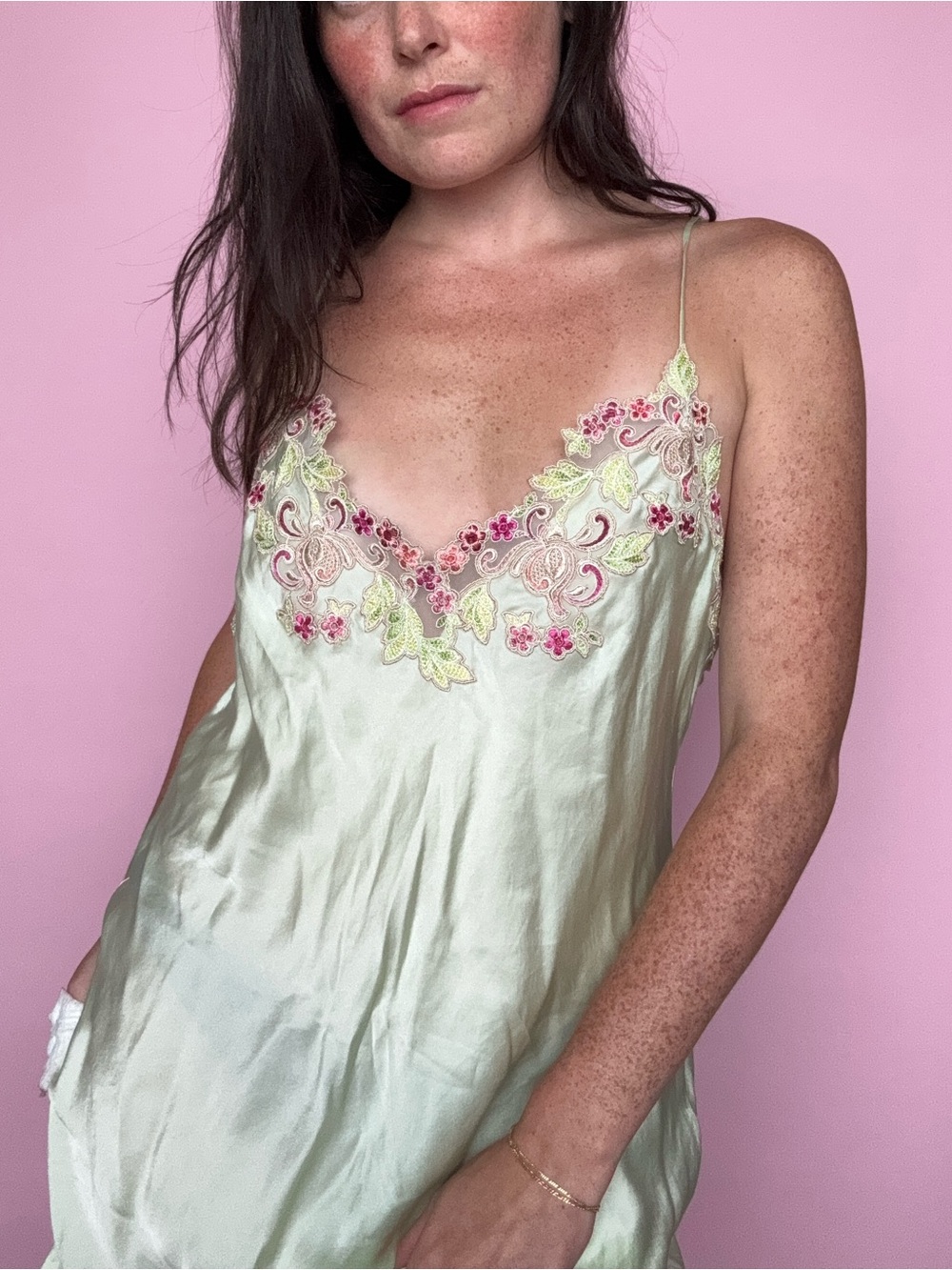 LA PERLA SILK FLORAL SLIP DRESS